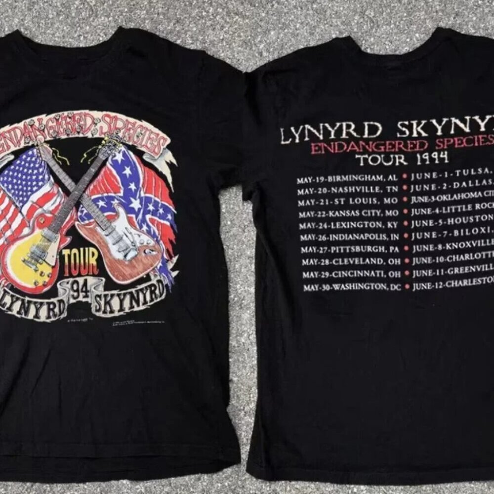 Lynyrd Skynyrd Rock Band T-Shirt, Endangered Species Music Tour Tee 98